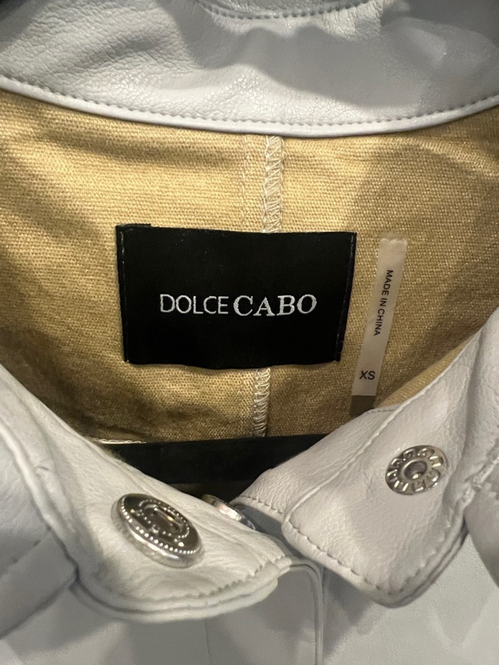 Dolce Cabo Light Grey Vegan Leather Shirt NWOT - Picture 2 of 6